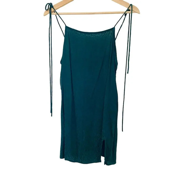 Motel Rocks Datista Mini Slip Cheetah Forest Green Whimsygoth Fairy Dress XS - Picture 5 of 8